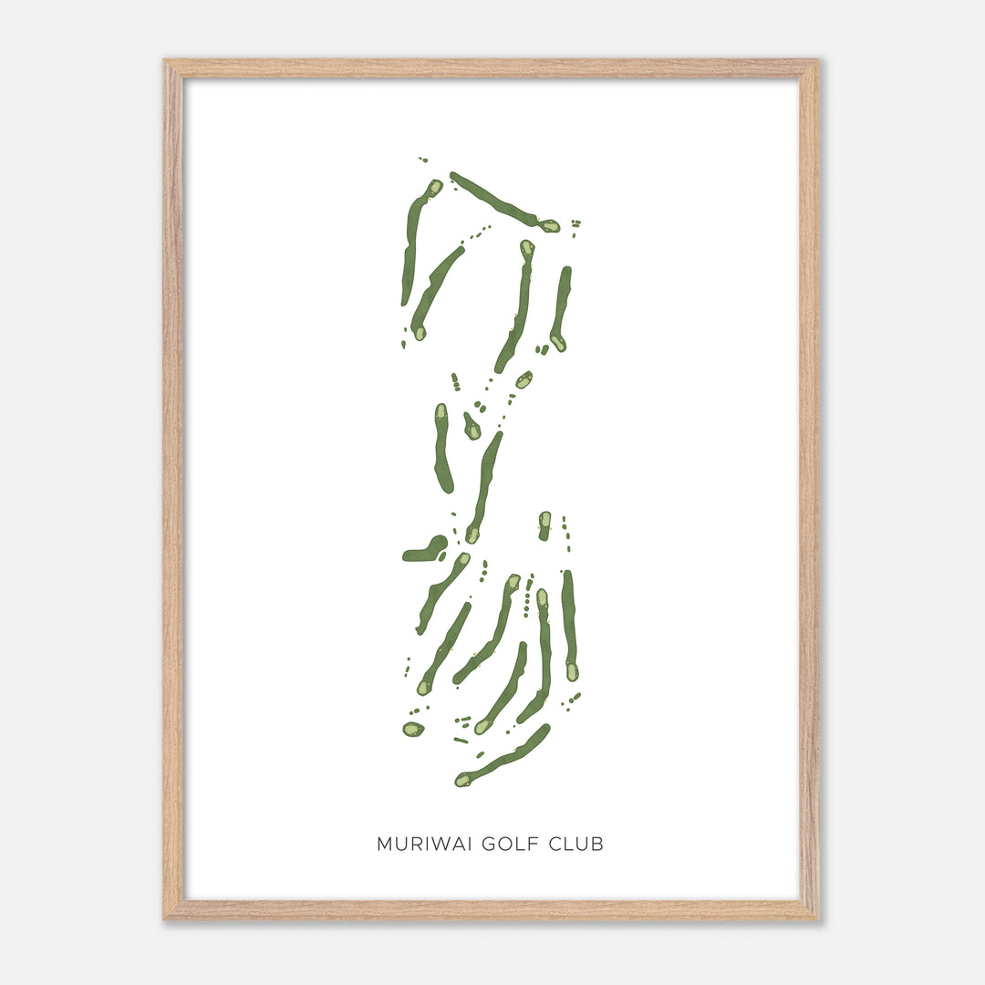 Print of Muriwai Golf Club Modern Map