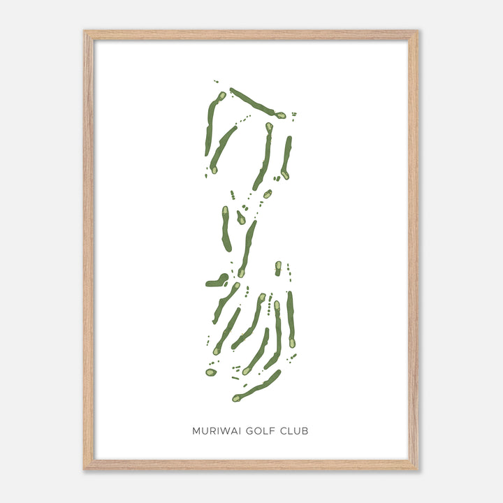 Print of Muriwai Golf Club Modern Map