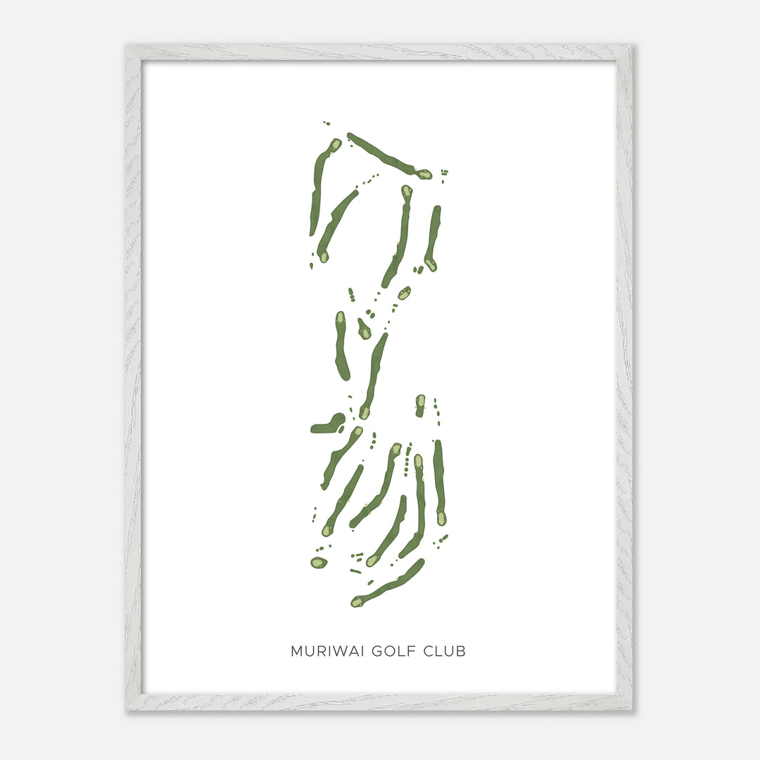 Print of Muriwai Golf Club Modern Map