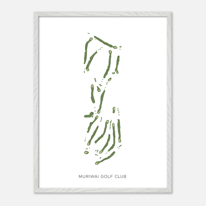 Print of Muriwai Golf Club Modern Map