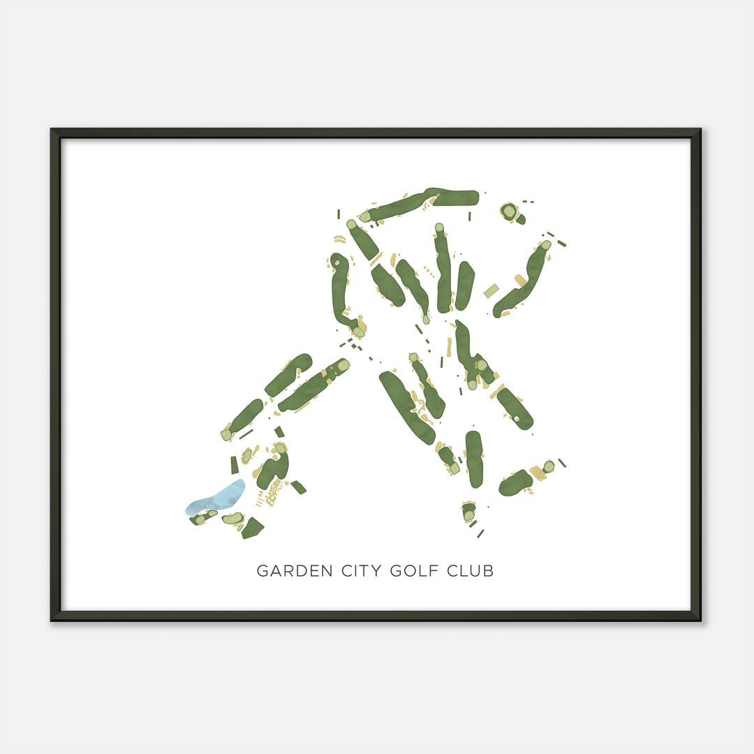 Print of Garden City Golf Club Modern Map