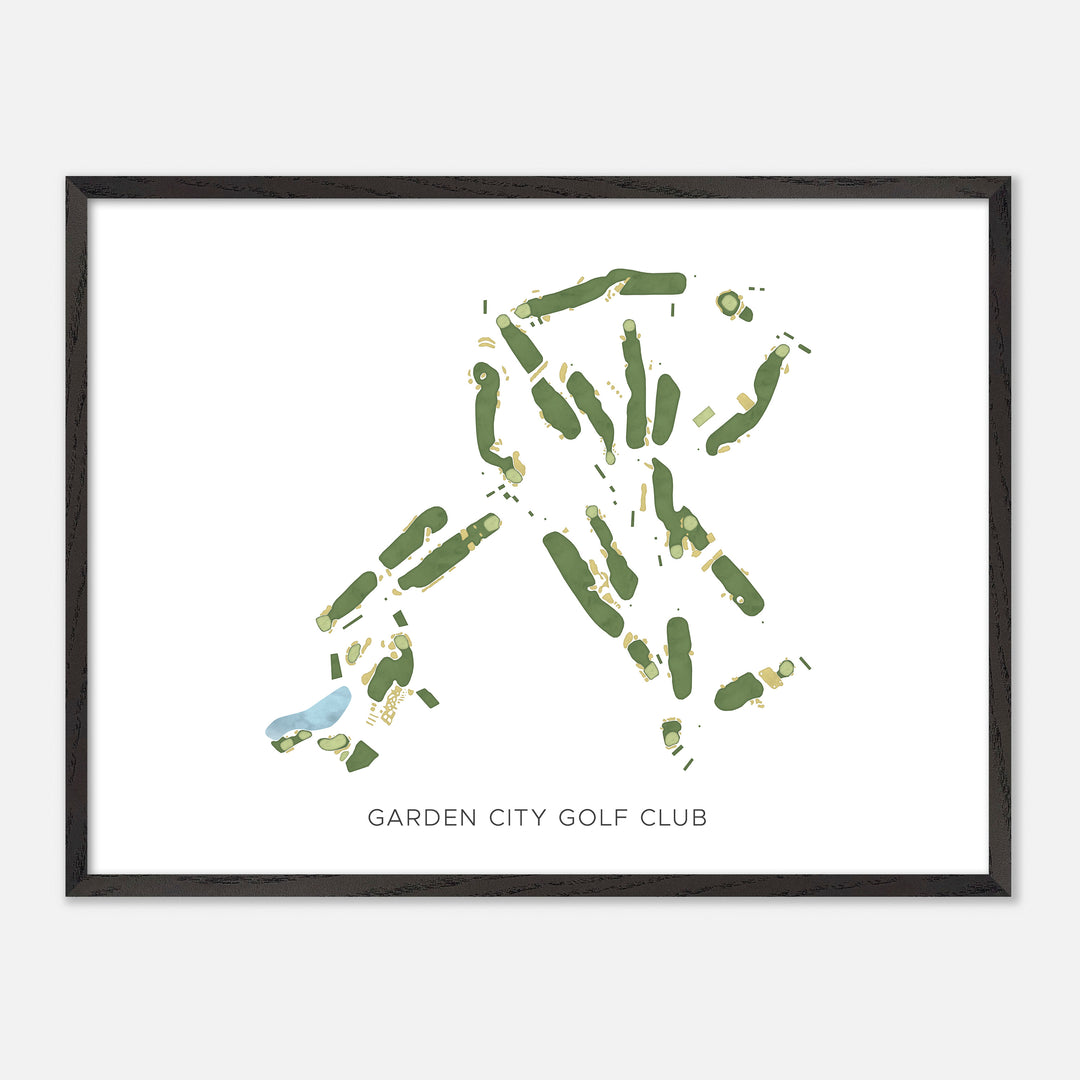 Print of Garden City Golf Club Modern Map