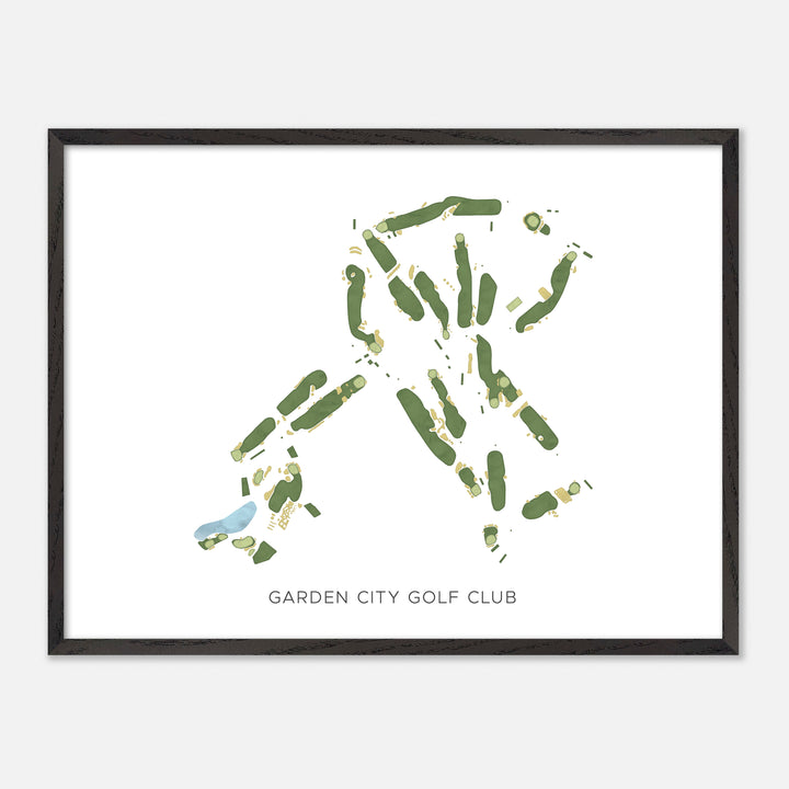 Print of Garden City Golf Club Modern Map
