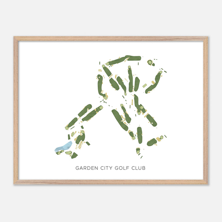 Print of Garden City Golf Club Modern Map