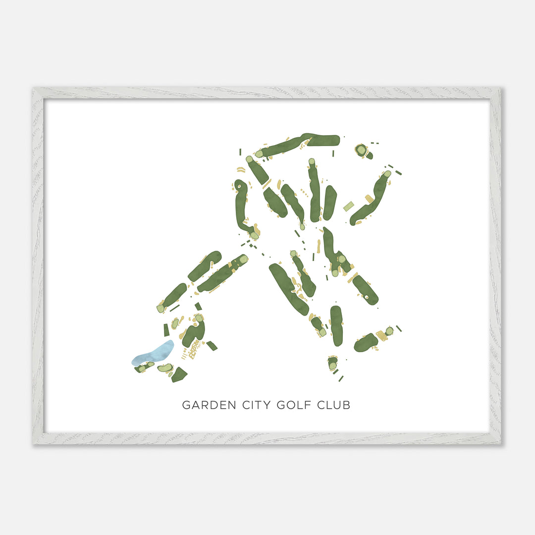 Print of Garden City Golf Club Modern Map