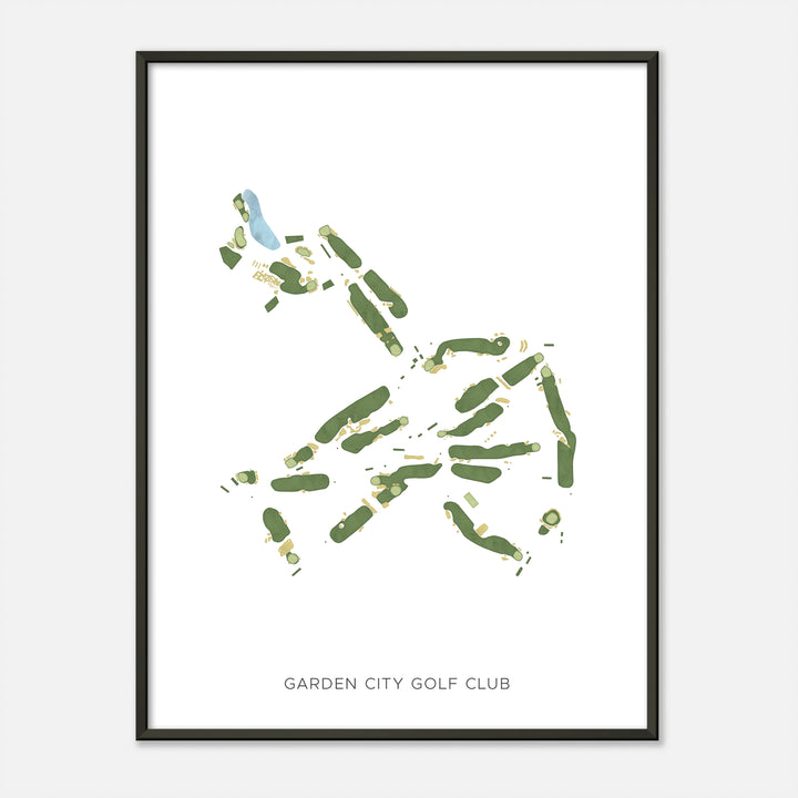 Print of Garden City Golf Club Modern Map