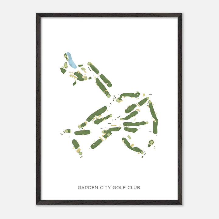Print of Garden City Golf Club Modern Map