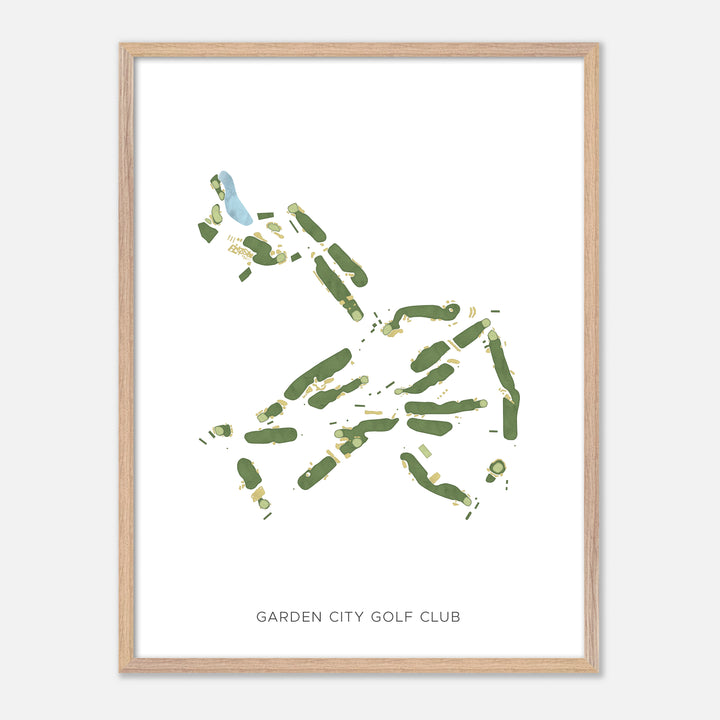 Print of Garden City Golf Club Modern Map