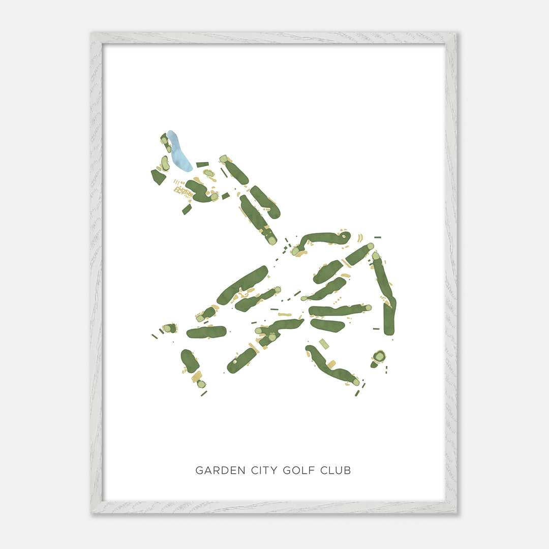 Print of Garden City Golf Club Modern Map