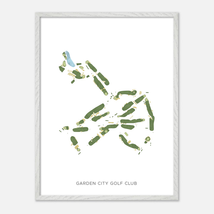 Print of Garden City Golf Club Modern Map
