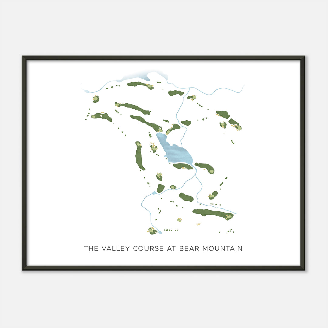 Print of The Valley Course At Bear Mountain Modern Map