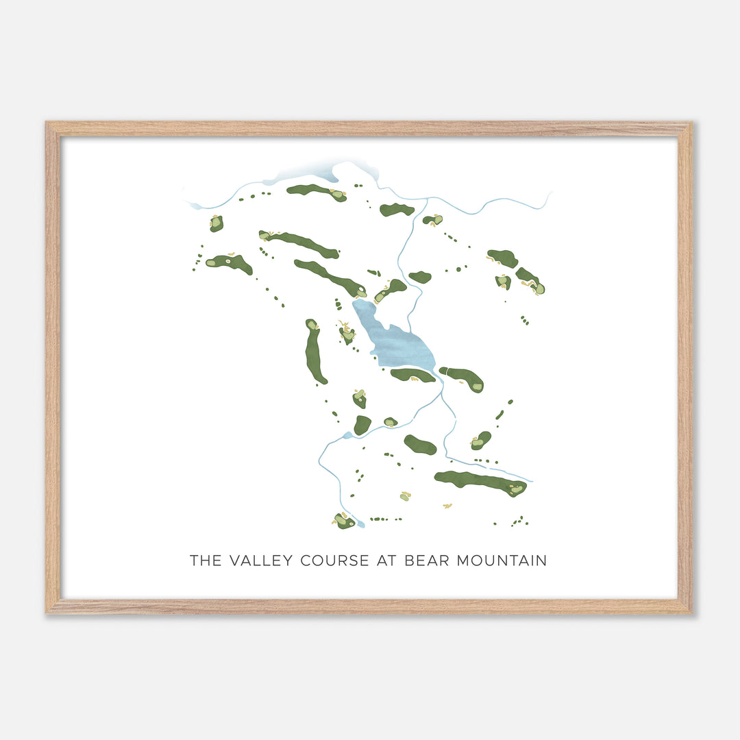 Print of The Valley Course At Bear Mountain Modern Map