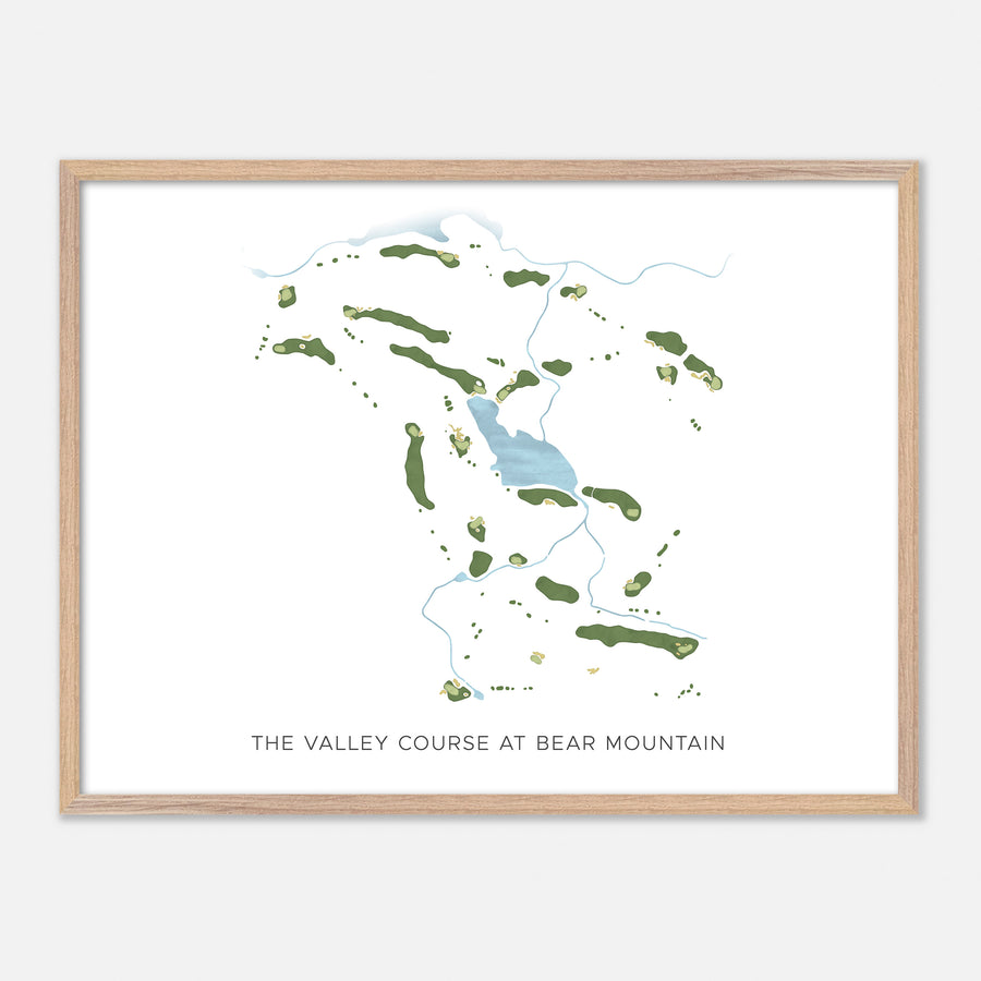 Print of The Valley Course At Bear Mountain Modern Map