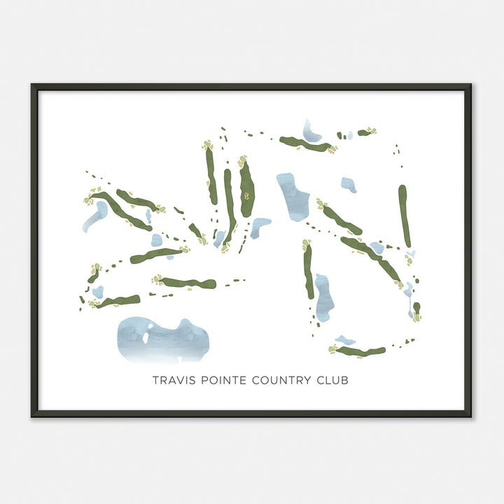 Print of Travis Pointe Country Club Modern Map