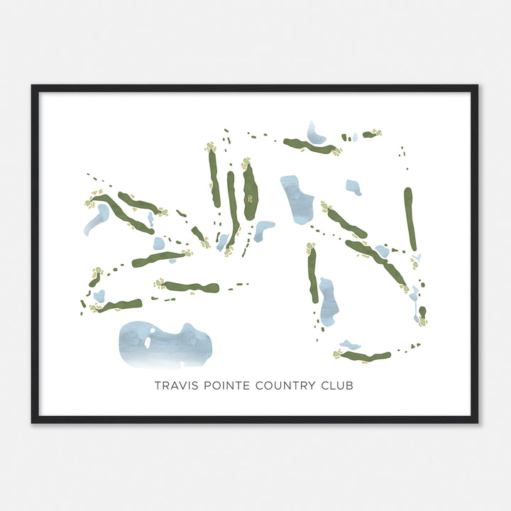 Print of Travis Pointe Country Club Modern Map