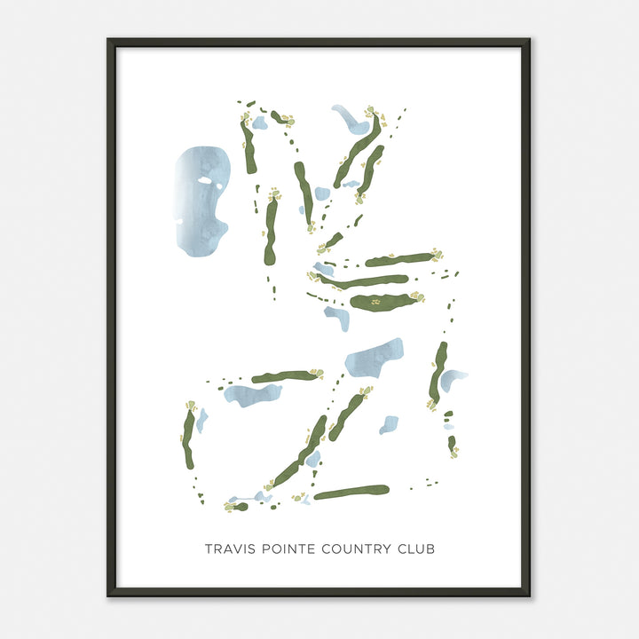 Print of Travis Pointe Country Club Modern Map