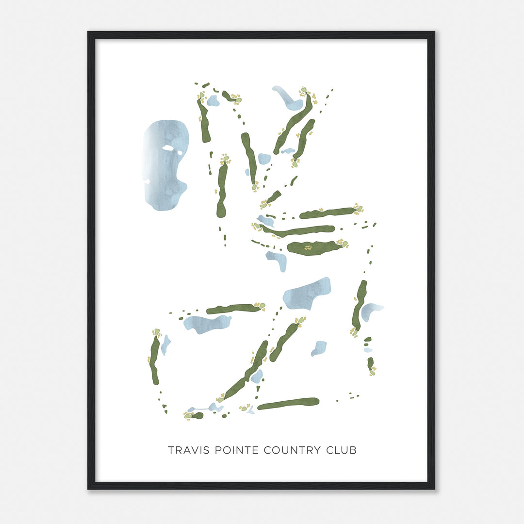 Print of Travis Pointe Country Club Modern Map