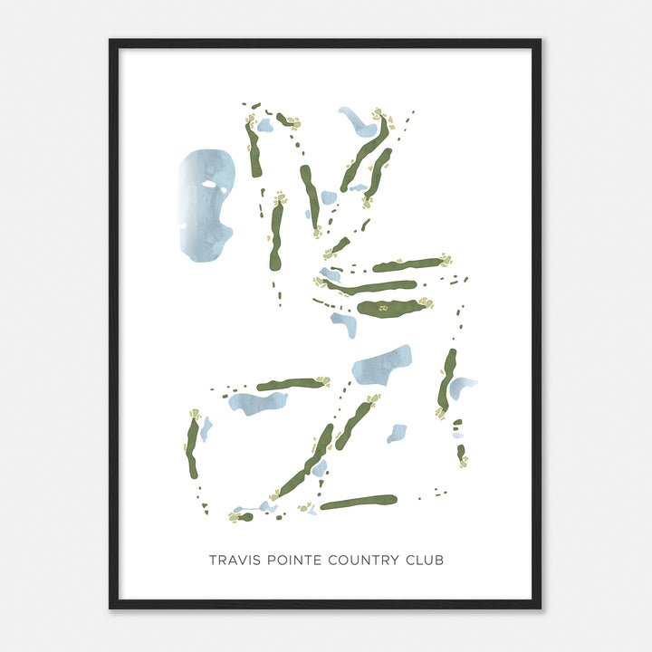 Print of Travis Pointe Country Club Modern Map