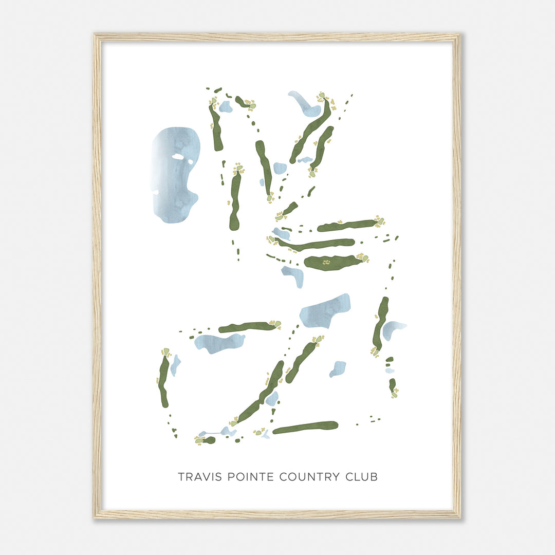 Print of Travis Pointe Country Club Modern Map