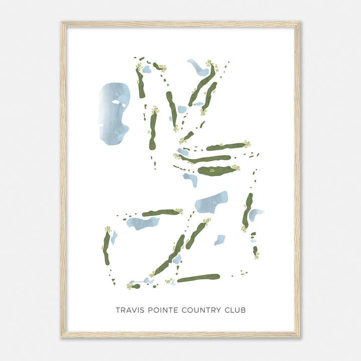 Print of Travis Pointe Country Club Modern Map