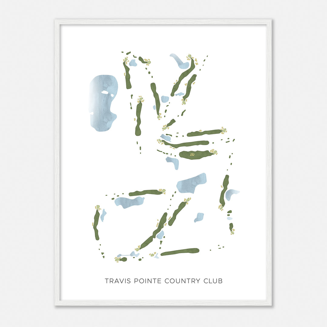 Print of Travis Pointe Country Club Modern Map