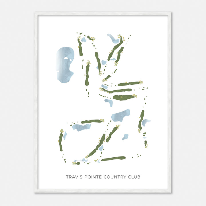 Print of Travis Pointe Country Club Modern Map