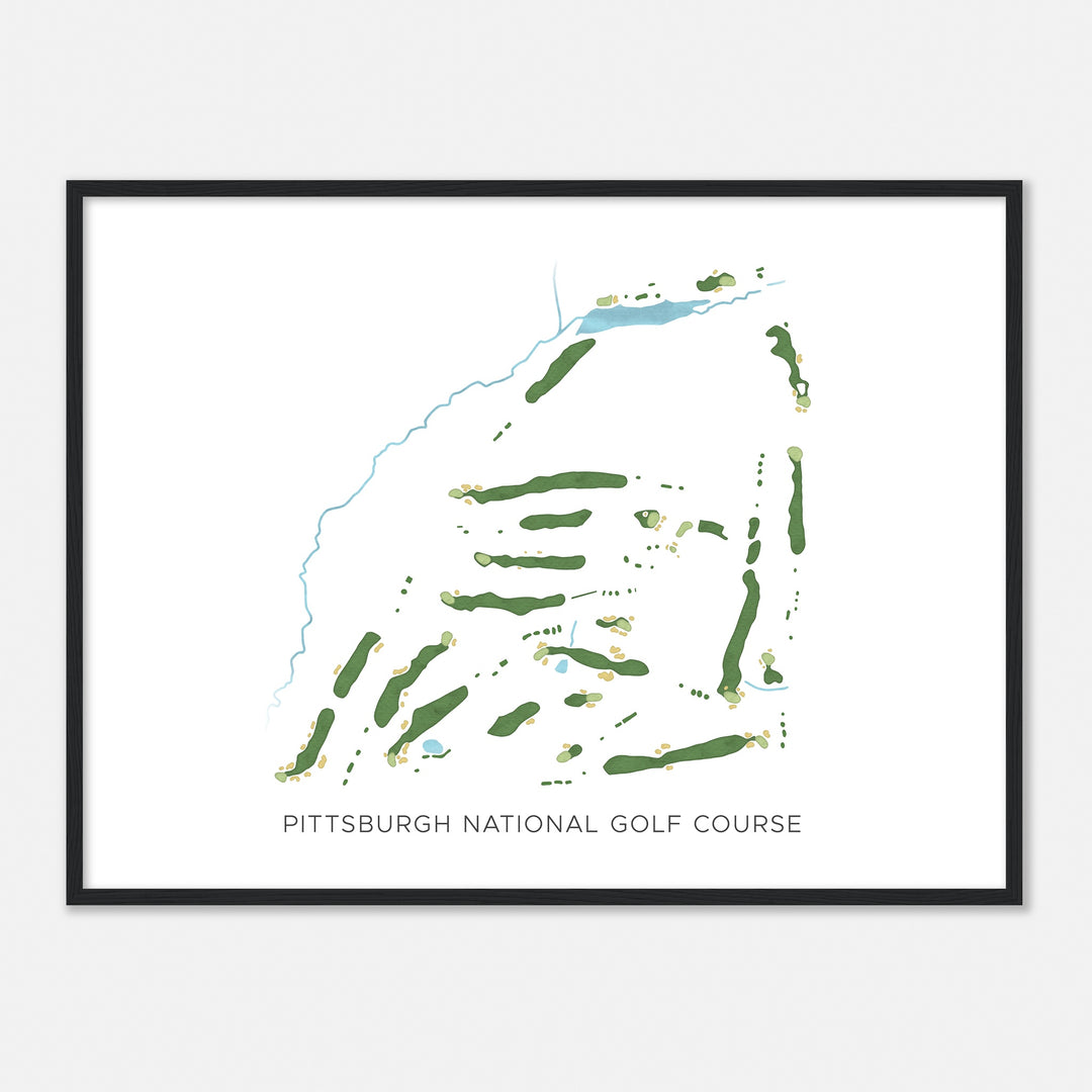 Print of Pittsburgh National Golf Course Modern Map