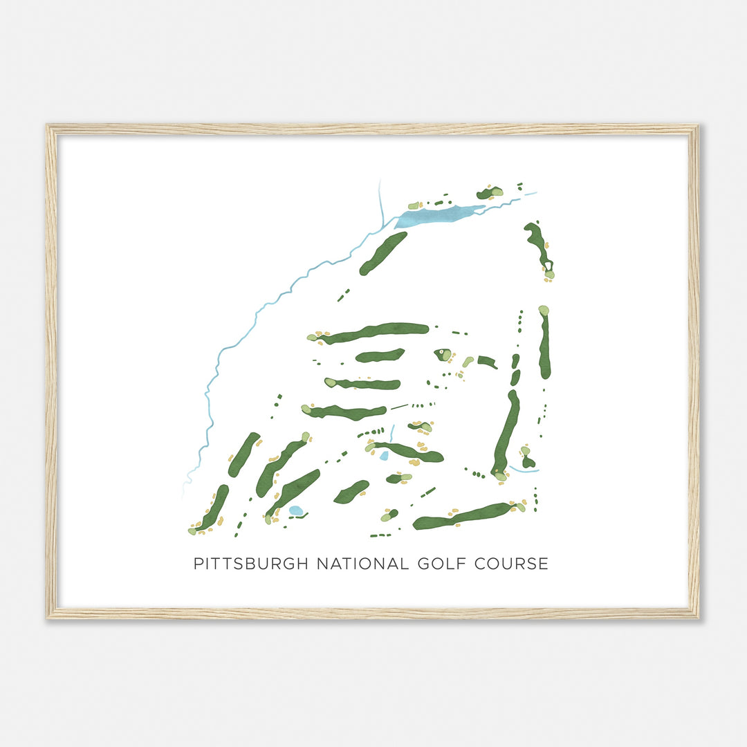 Print of Pittsburgh National Golf Course Modern Map