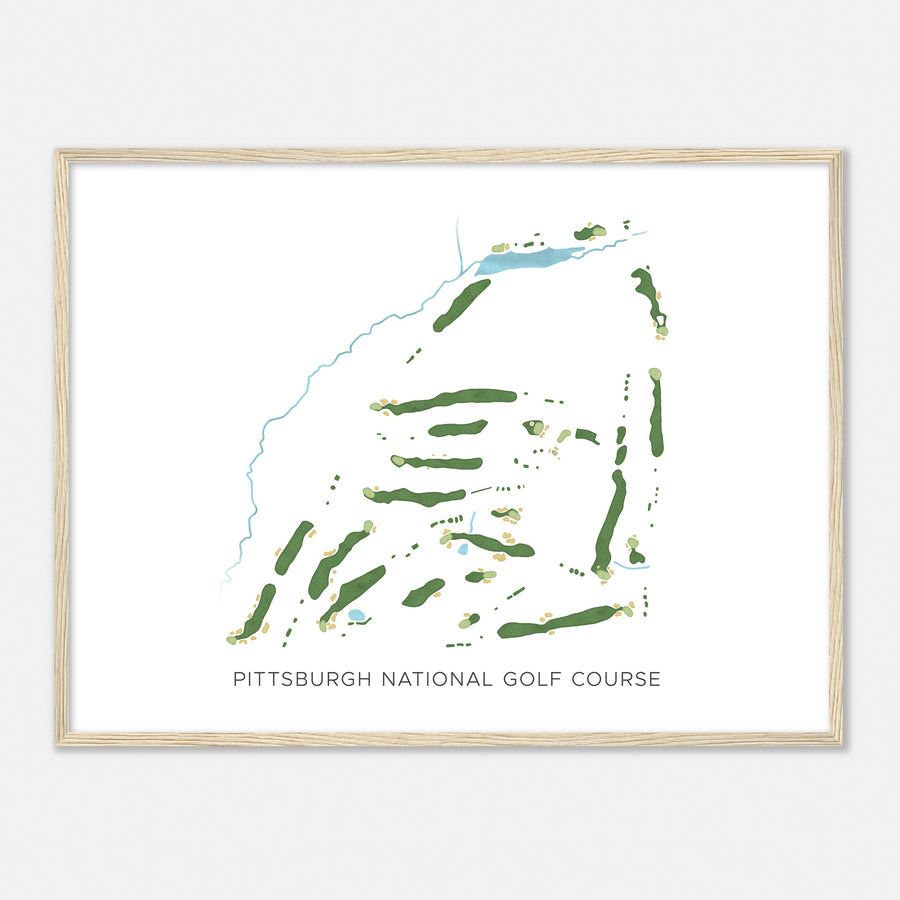 Print of Pittsburgh National Golf Course Modern Map