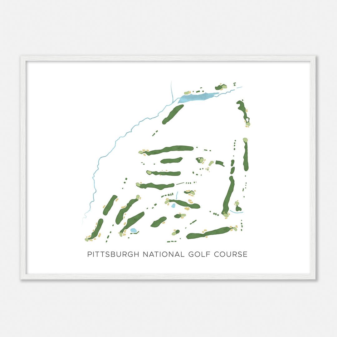 Print of Pittsburgh National Golf Course Modern Map