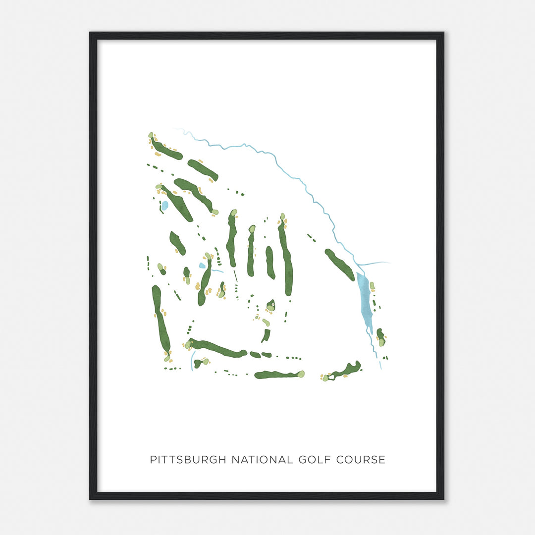 Print of Pittsburgh National Golf Course Modern Map