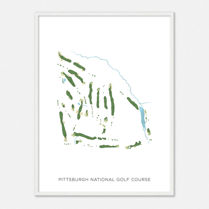 Print of Pittsburgh National Golf Course Modern Map