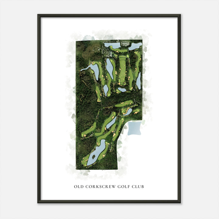 Print of Old Corkscrew Golf Club Classic Map