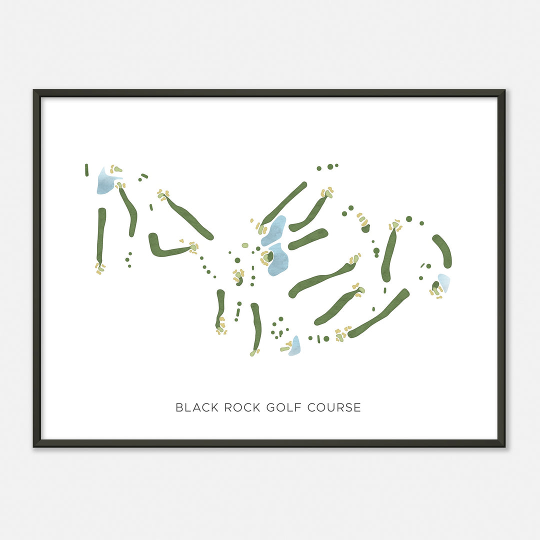 Print of Black Rock Golf Course Modern Map