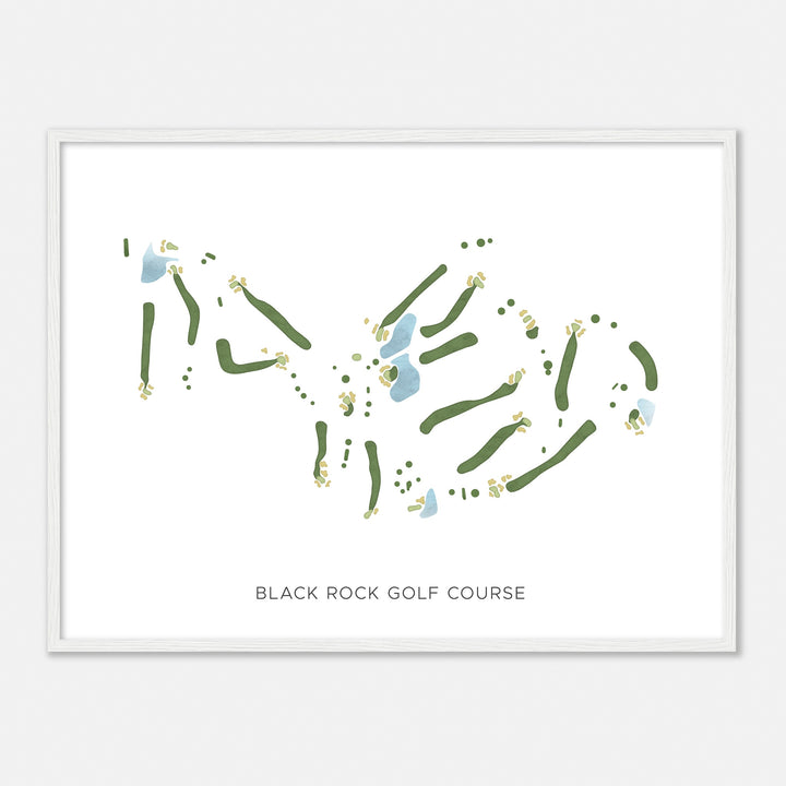 Print of Black Rock Golf Course Modern Map