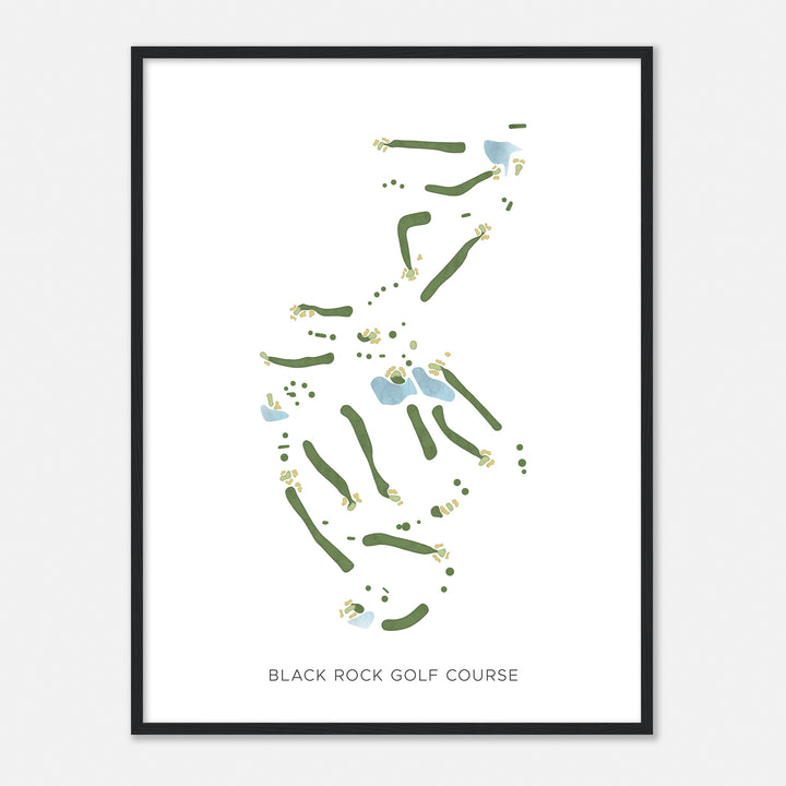 Print of Black Rock Golf Course Modern Map