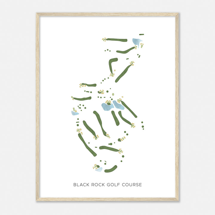 Print of Black Rock Golf Course Modern Map