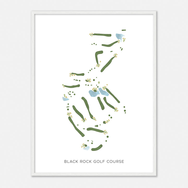 Print of Black Rock Golf Course Modern Map