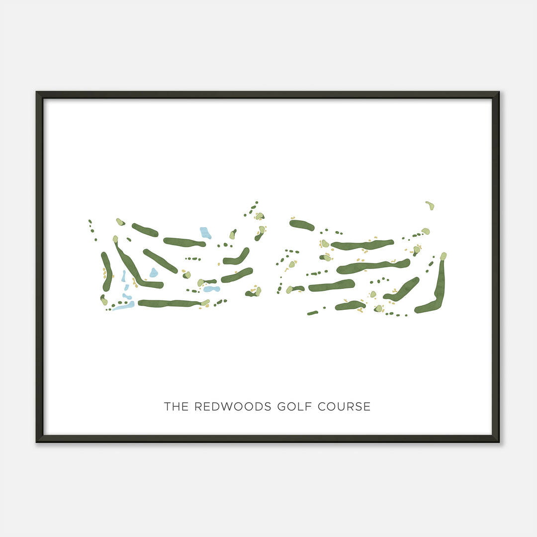 Print of The Redwoods Golf Course Modern Map