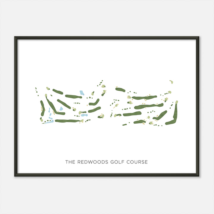 Print of The Redwoods Golf Course Modern Map