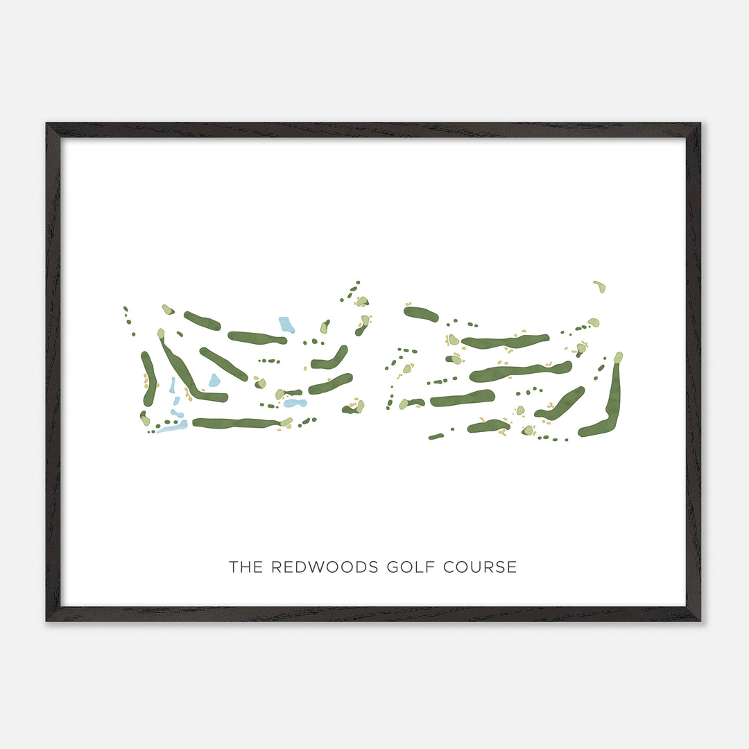 Print of The Redwoods Golf Course Modern Map