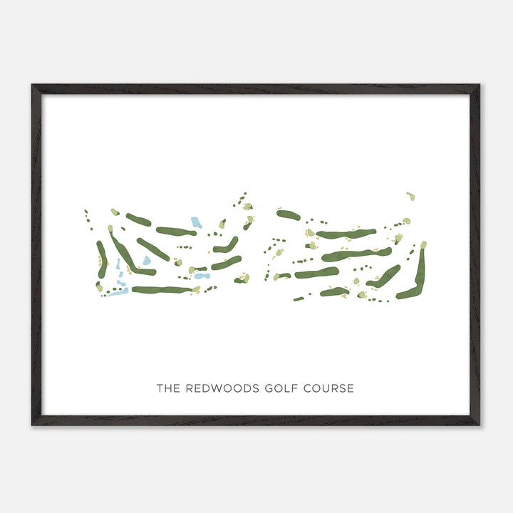 Print of The Redwoods Golf Course Modern Map