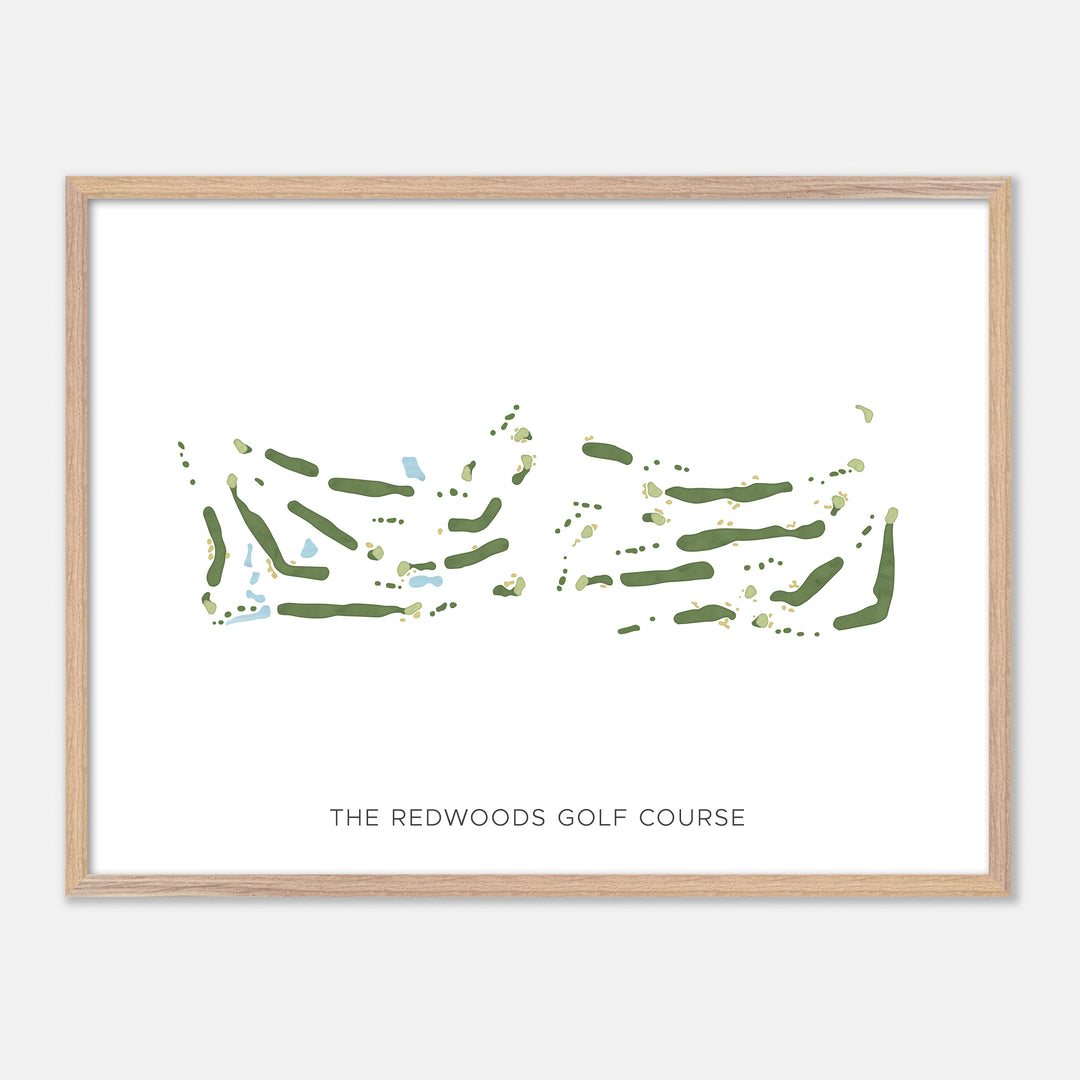 Print of The Redwoods Golf Course Modern Map