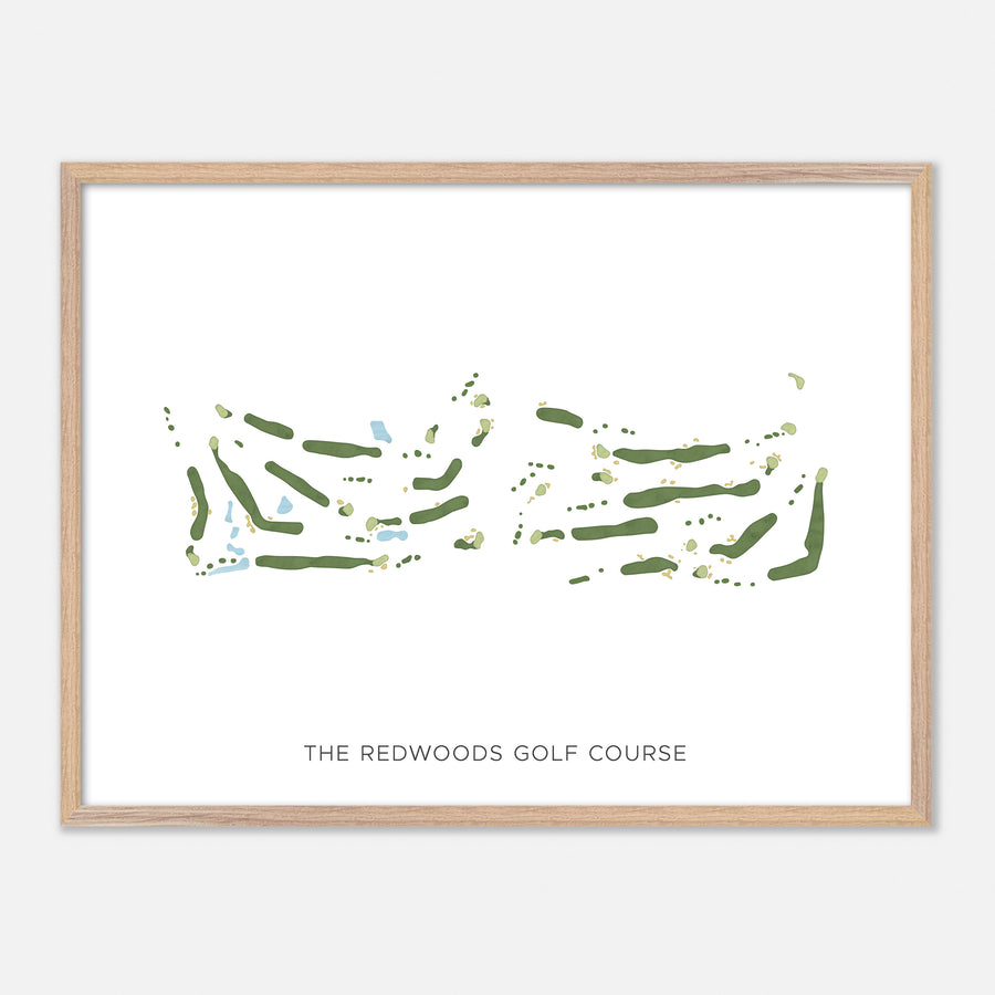 Print of The Redwoods Golf Course Modern Map