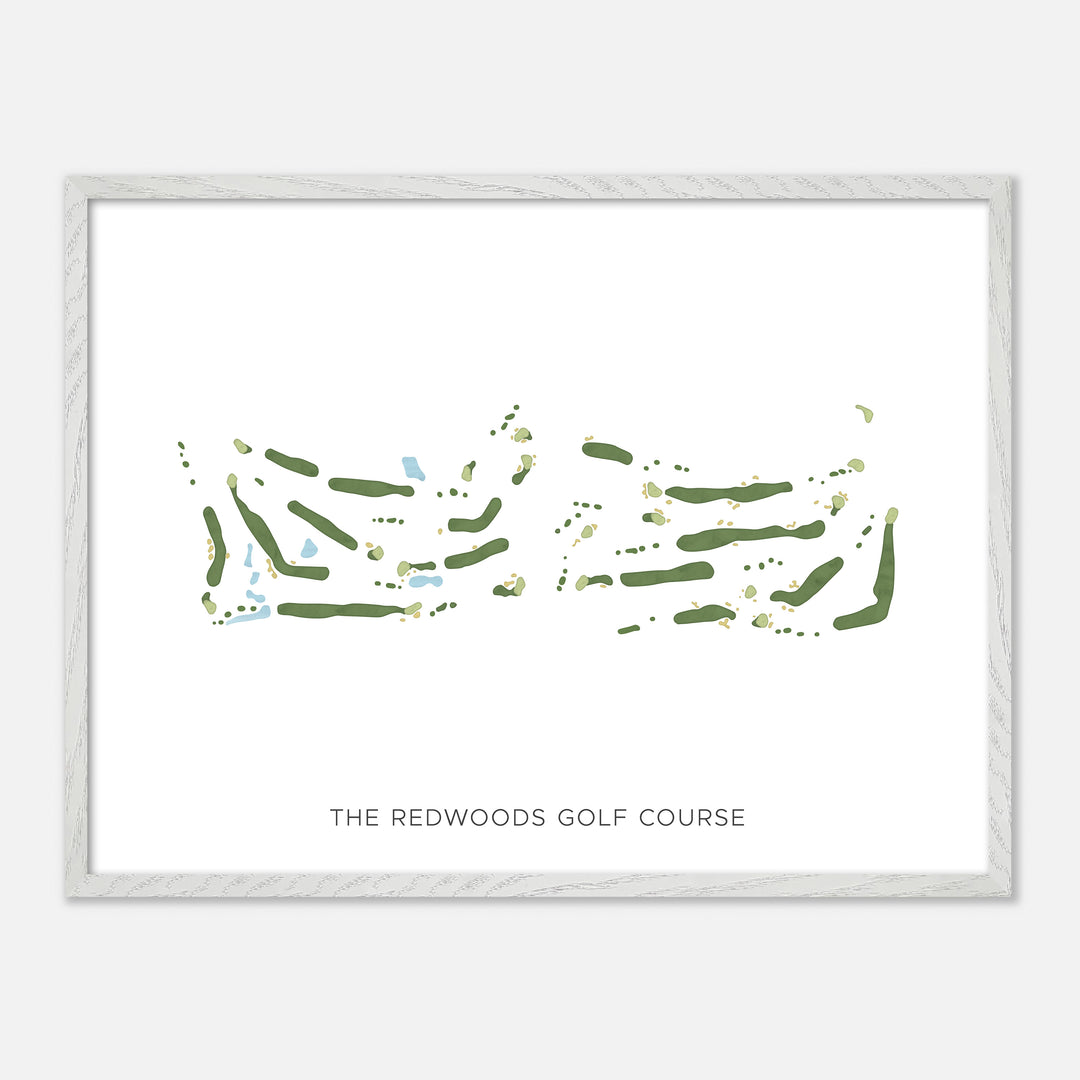 Print of The Redwoods Golf Course Modern Map