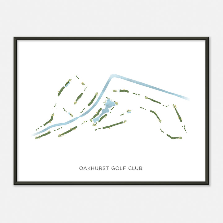 Print of Oakhurst Golf Club Modern Map