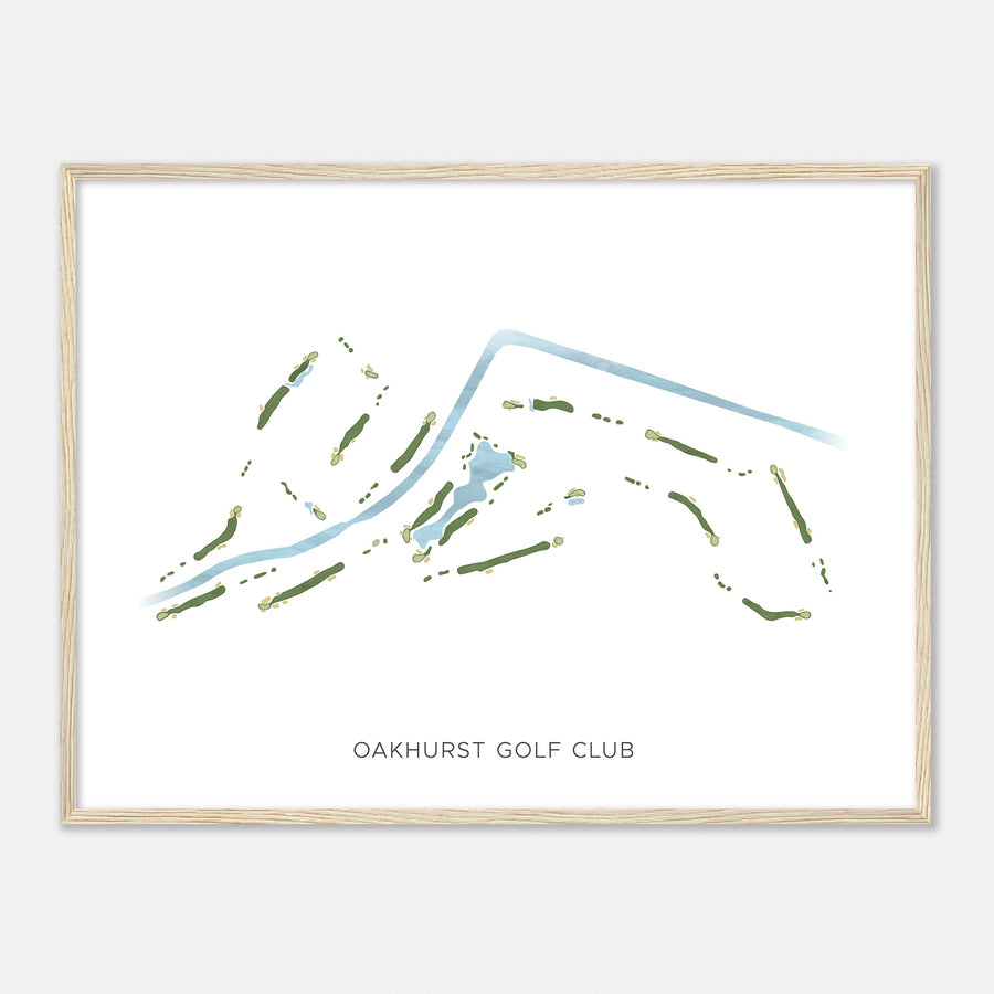 Print of Oakhurst Golf Club Modern Map