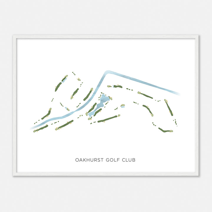 Print of Oakhurst Golf Club Modern Map