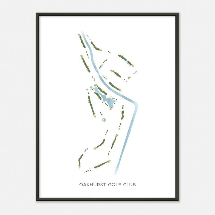 Print of Oakhurst Golf Club Modern Map