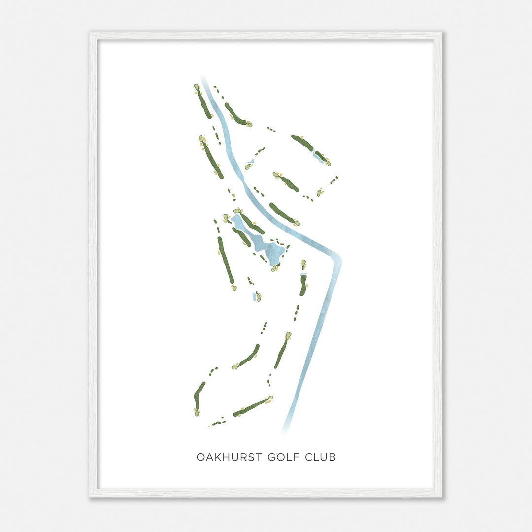 Print of Oakhurst Golf Club Modern Map